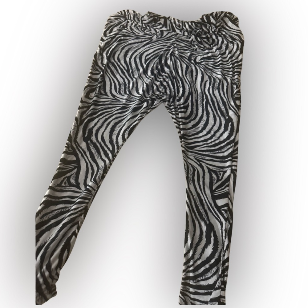 Cute Zebra Print leggings with bow tie